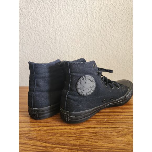 Black Converse High Tops Size 8 Women's - Picture 2 of 6